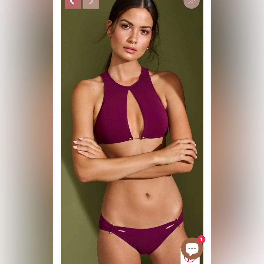 Robin piccone Luca cut out bikini in rubine